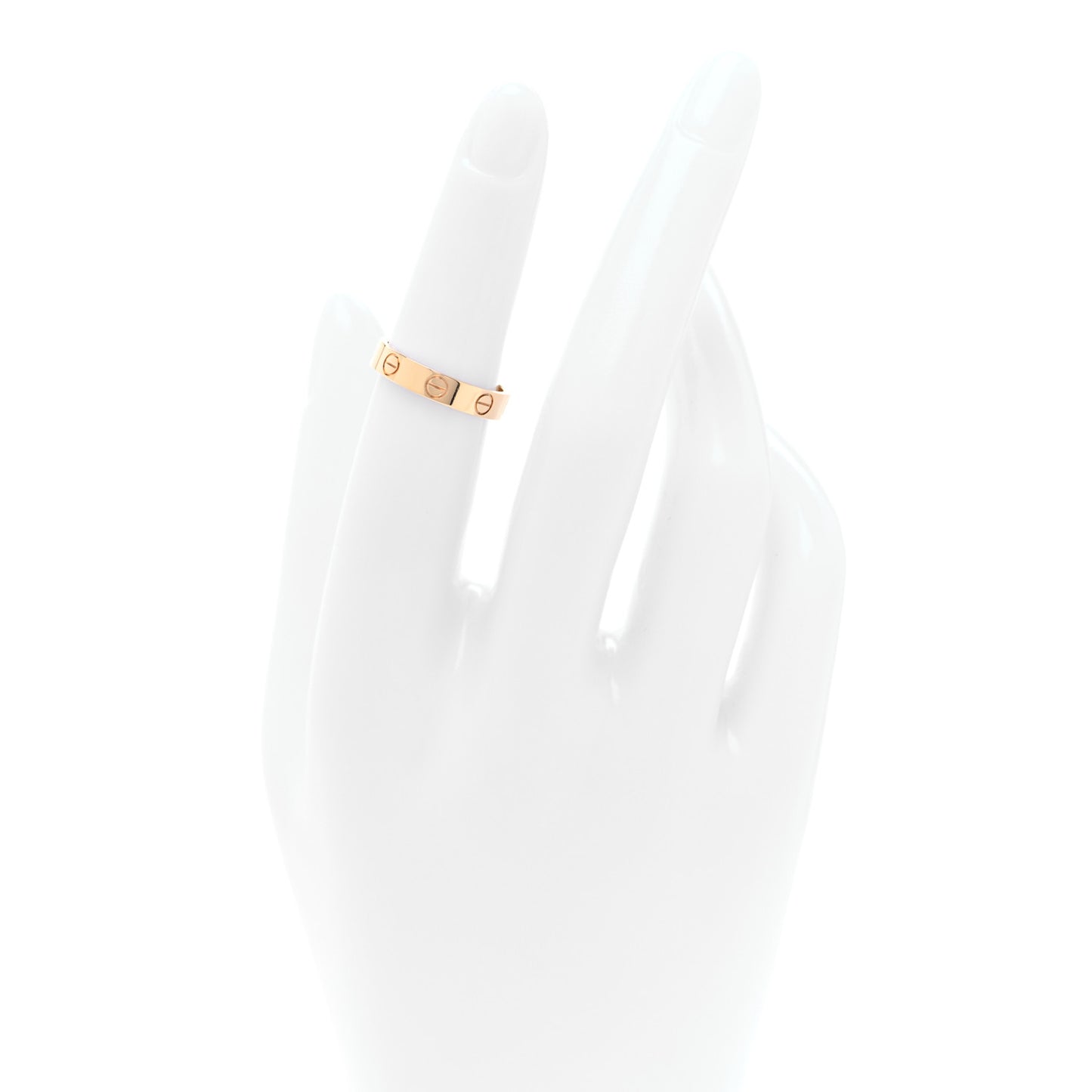 18K Yellow Gold 3.5mm LOVE Wedding Band Ring 49 4.75