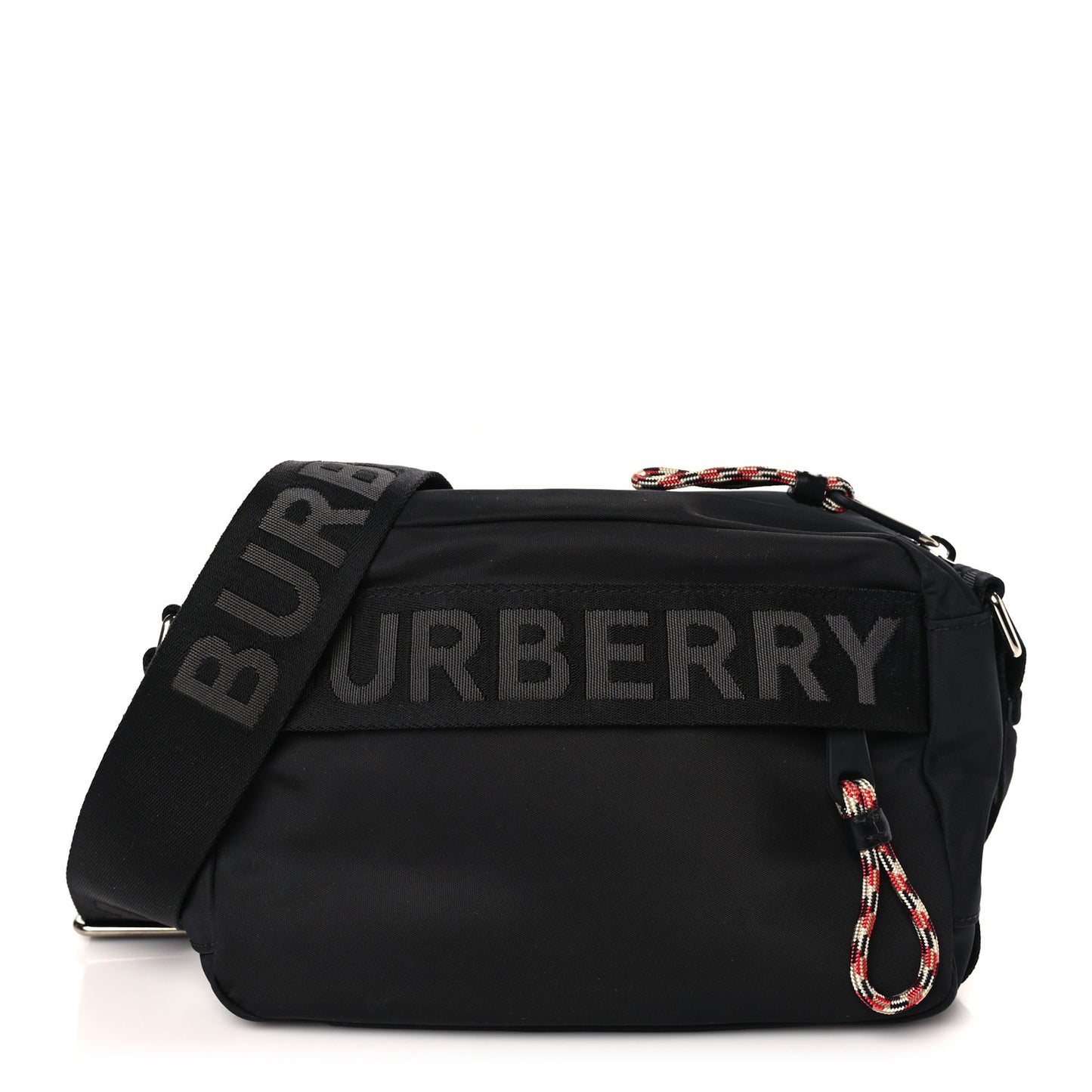 Nylon Logo Detail Crossbody Bag Black