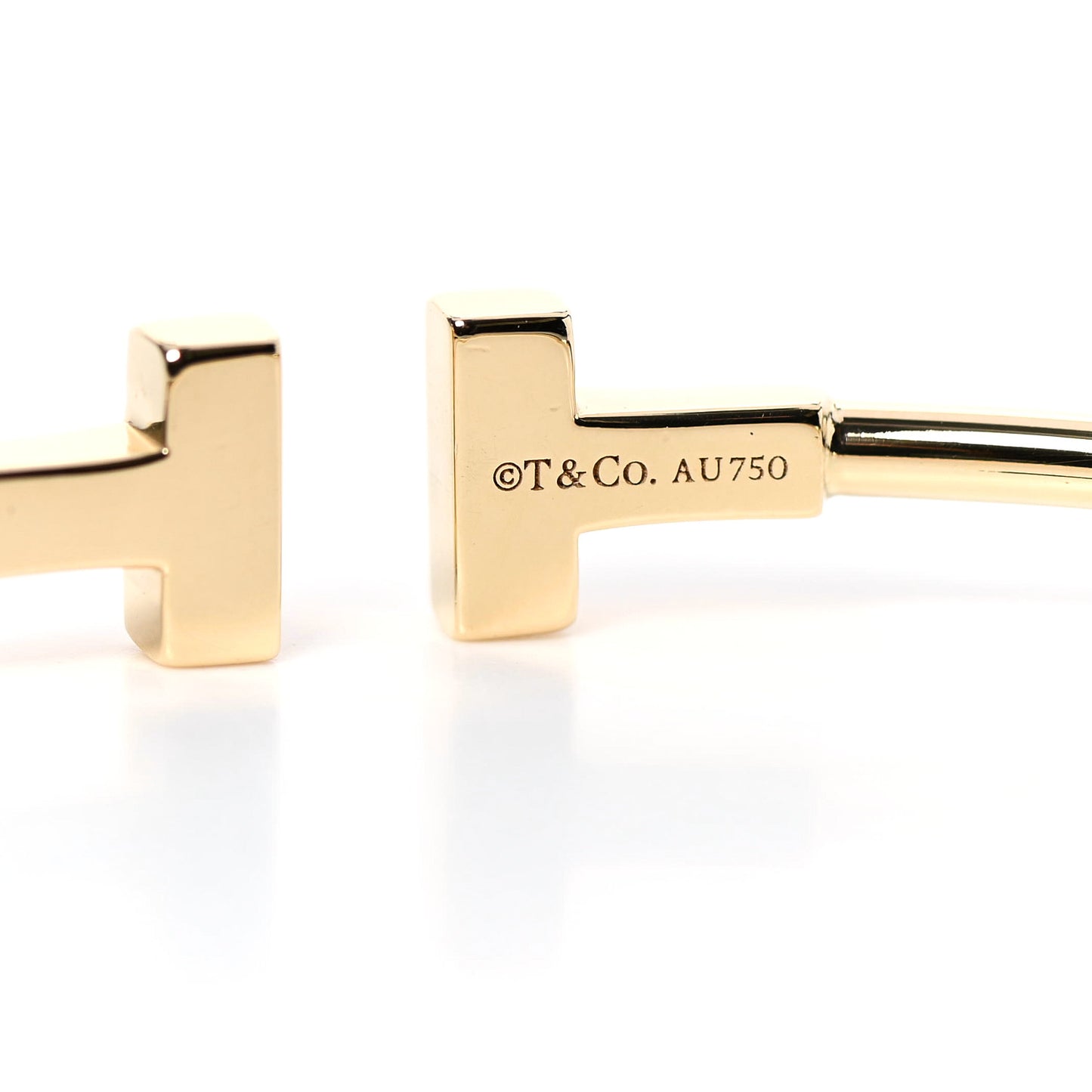 18K Yellow Gold Narrow T Wire Bracelet