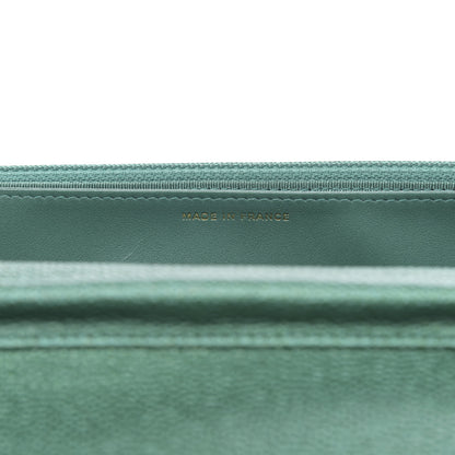 Chanel Metallic Caviar Quilted Wallet On Chain WOC Green 7 of 11