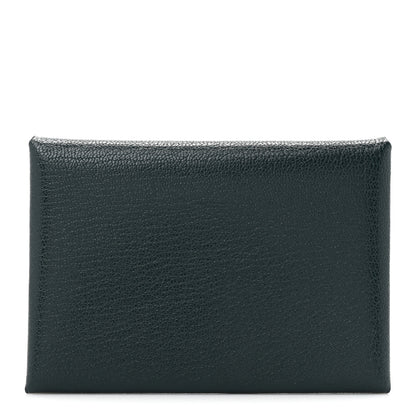 Hermes Chevre Mysore Duo Calvi Card Case Bleu Abysse 1 of 10