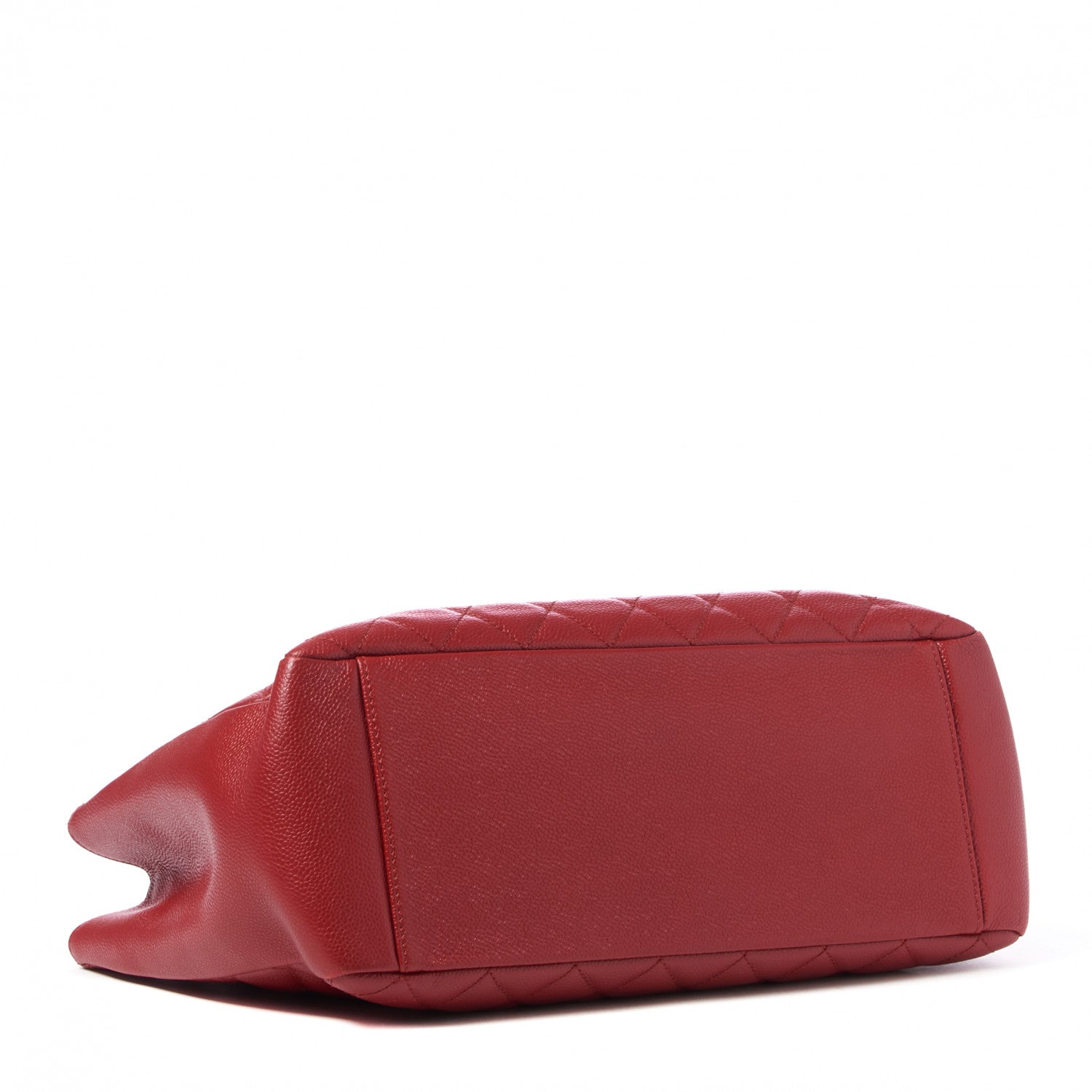 Chanel Caviar Quilted Grand Shopping Tote GST Red 3 of 9