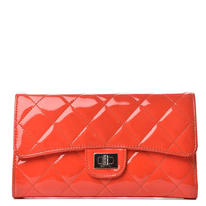 Chanel Patent Quilted Reissue Long Flap Wallet Orange 1 of 6