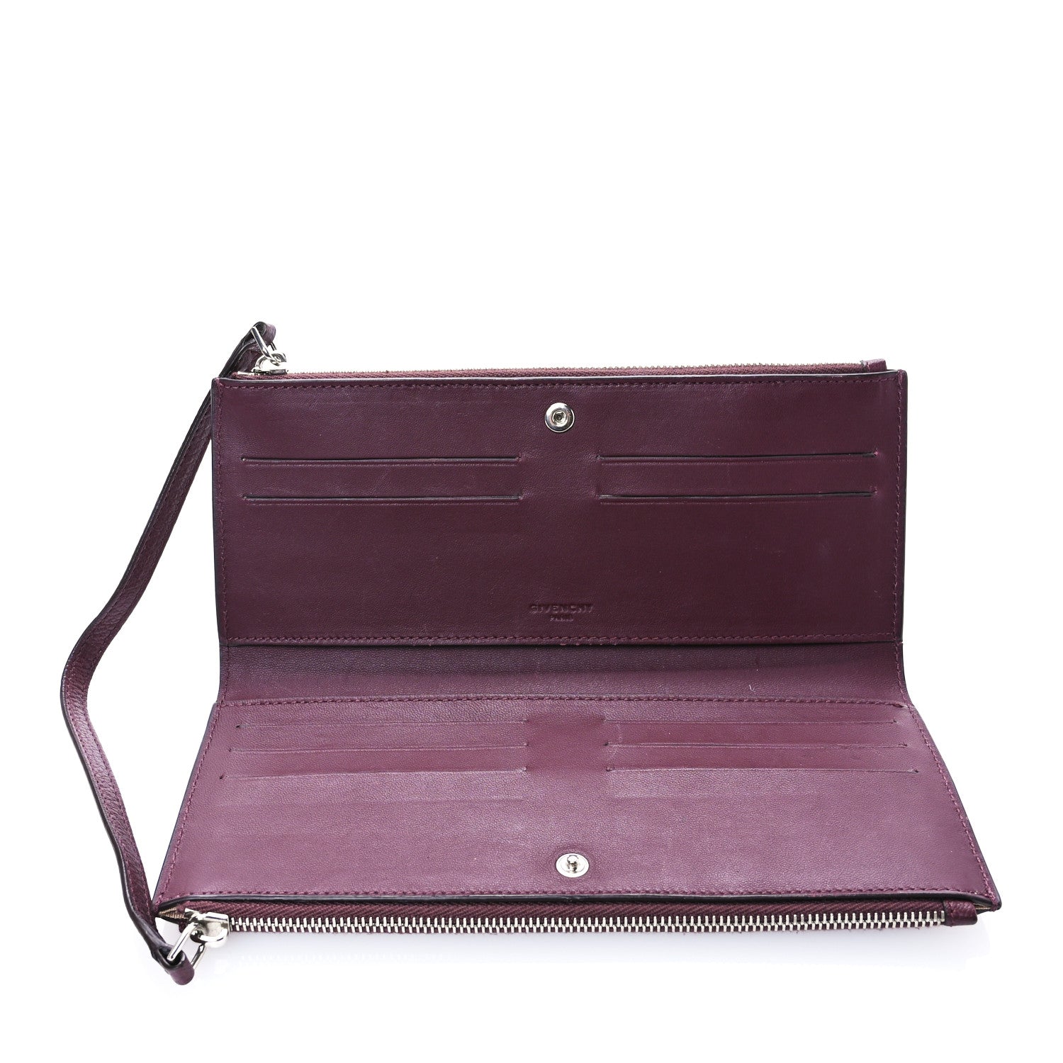 Givenchy Sugar Goatskin Pandora Double Zip Wallet Oxblood Red 6 of 10