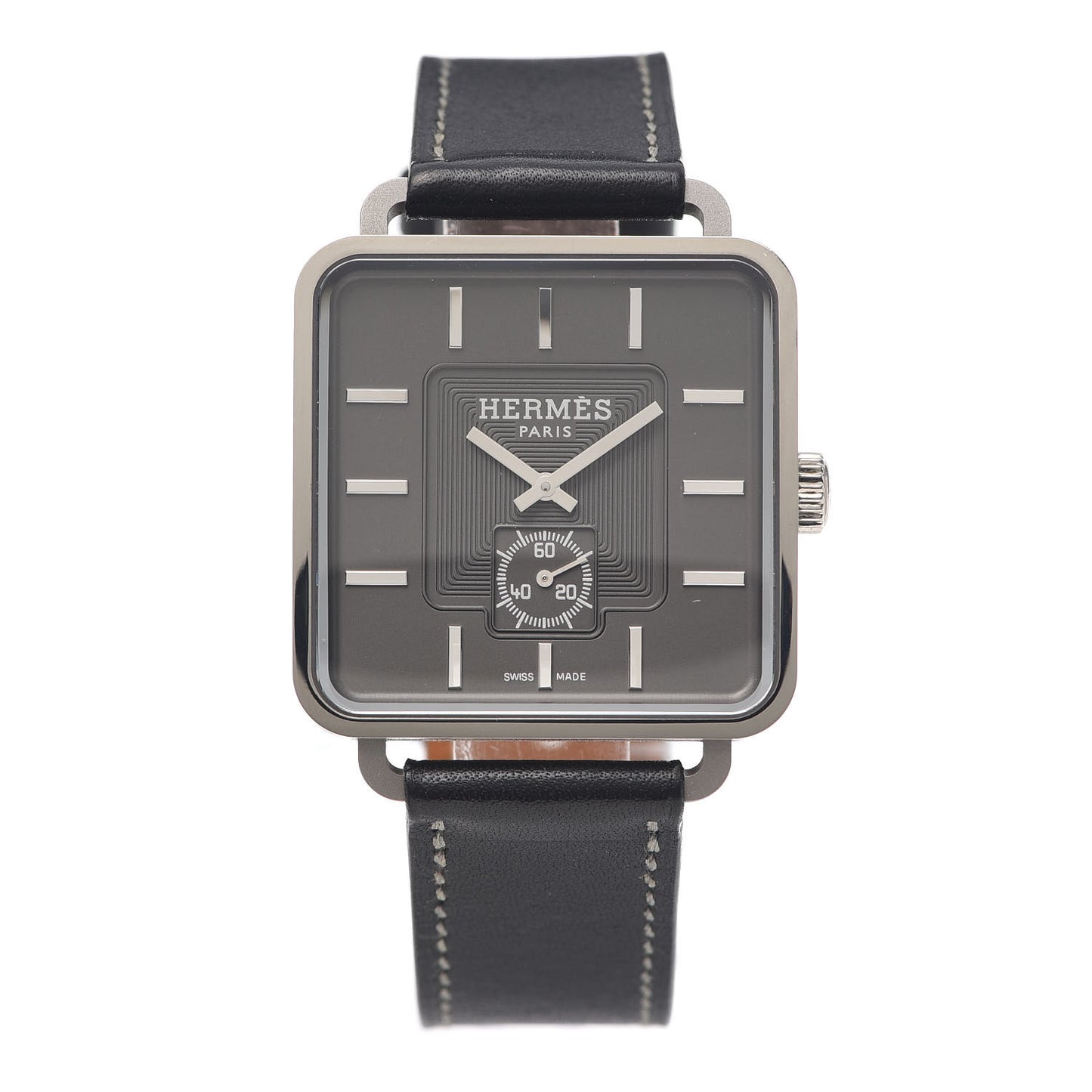 Titanium Barenia 36.5mm Carre H Automatic Watch Noir