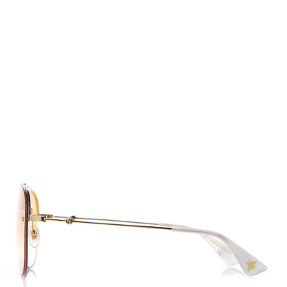 Gucci Metal Glitter Aviator Sunglasses G0227S Pink Gold 2 of 8