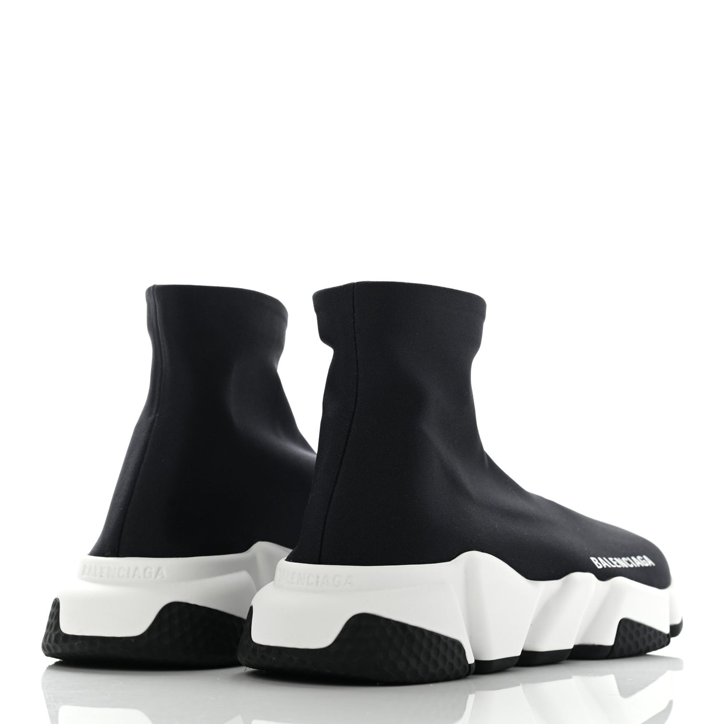 Neoprene Knit Womens Speed Sneakers 35 Black White