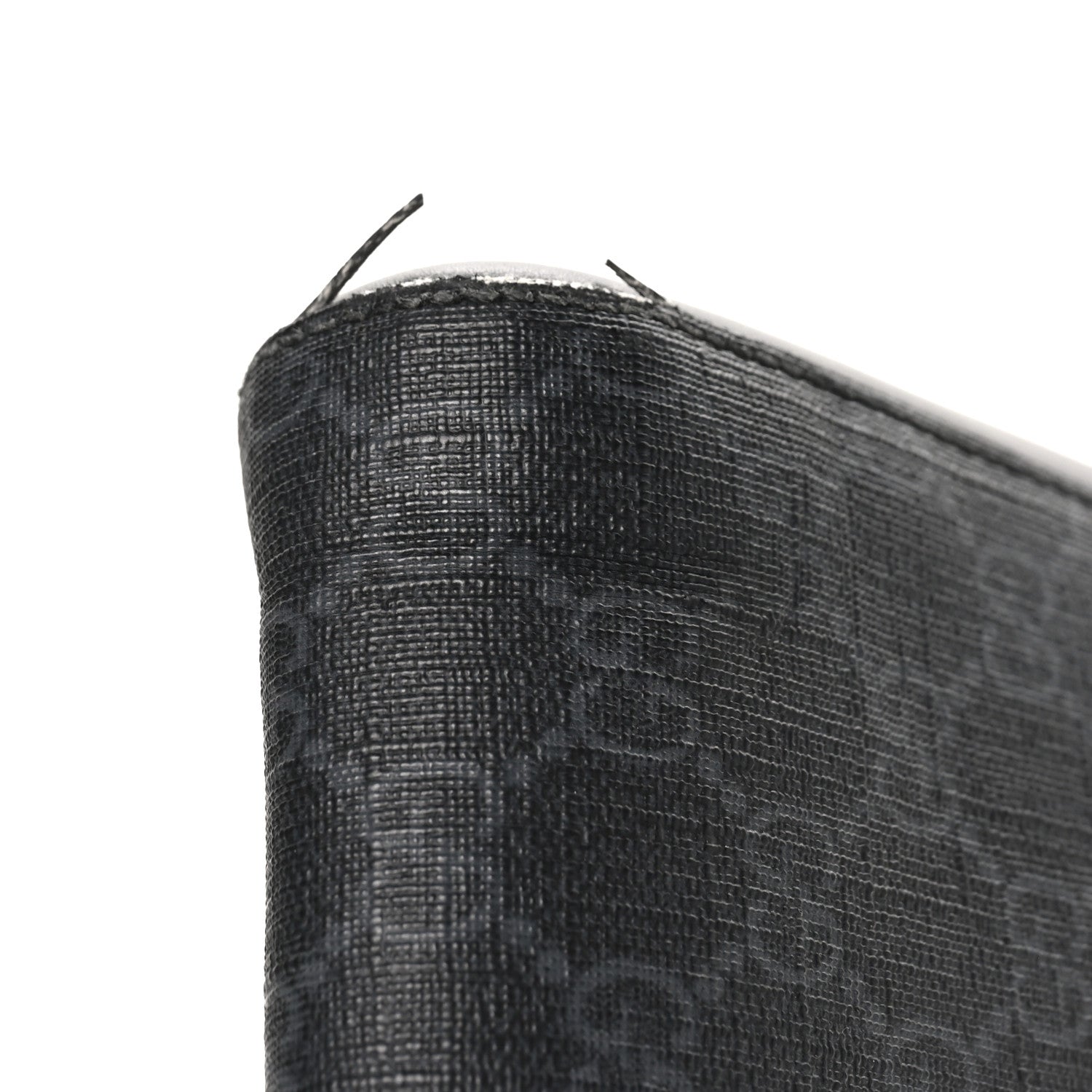 Gucci GG Supreme Monogram Appia Calfskin Web Flat Messenger Bag Black Grey 12 of 12