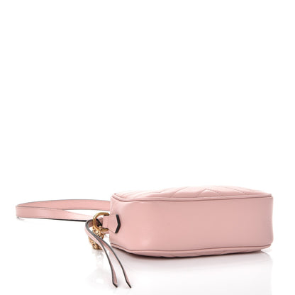 Gucci Calfskin Matelasse Mini GG Marmont Chain Shoulder Bag Perfect Pink 4 of 7