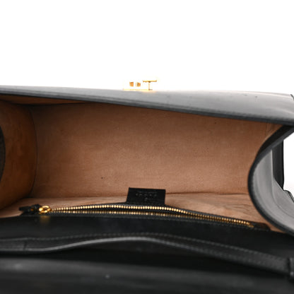 Gucci Calfskin Medium Sylvie Top Handle Bag Black 5 of 10