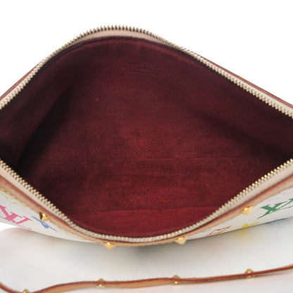Louis Vuitton Monogram Multicolor Pochette Accessories White 6 of 8