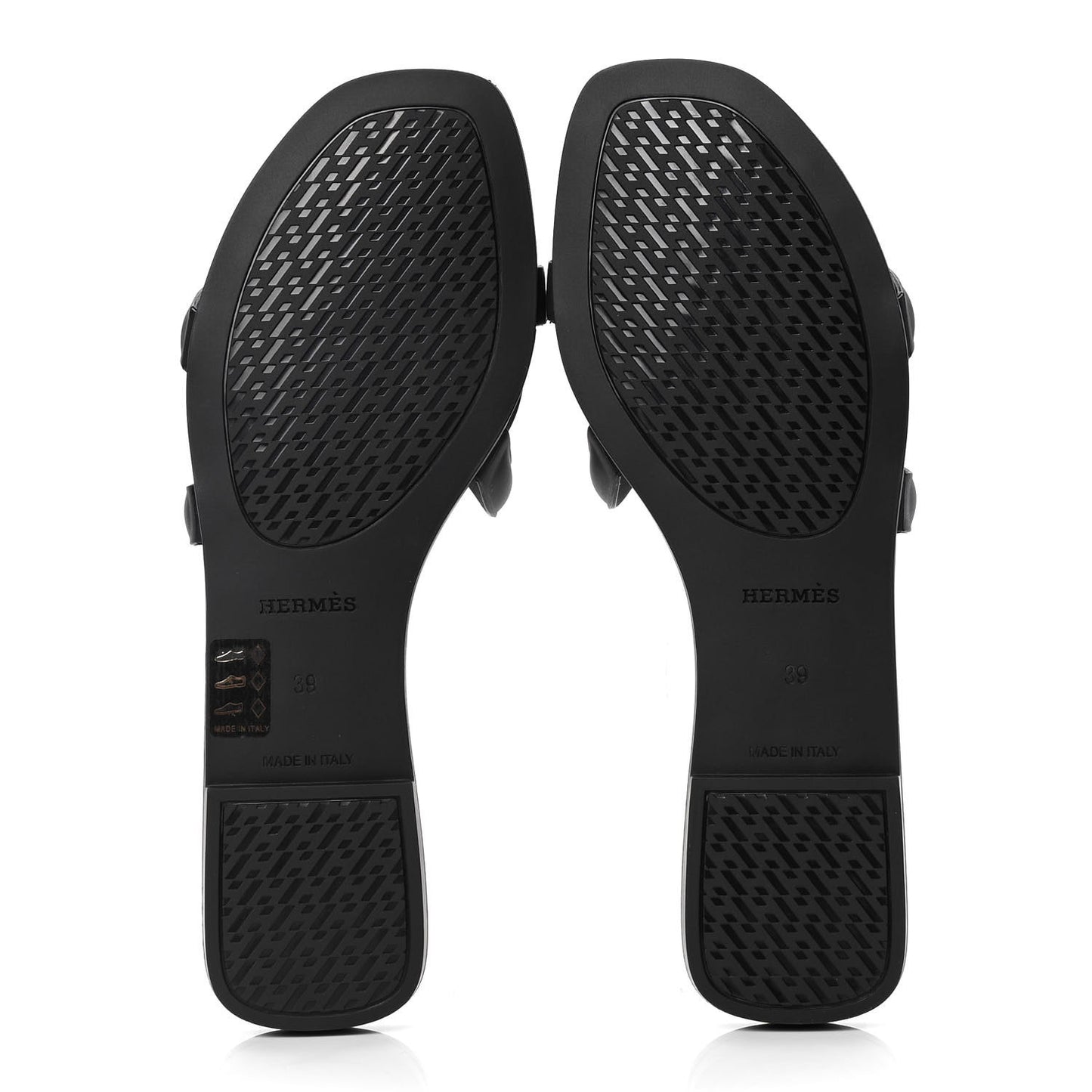 Rubber Aloha Sandals 39 Black