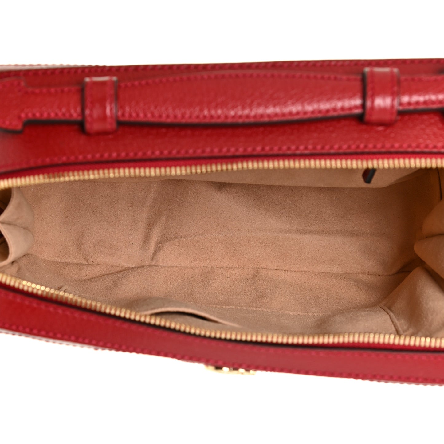 GG Supreme Monogram Flora Web Small Ophidia Top Handle Shoulder Bag Hibiscus Red