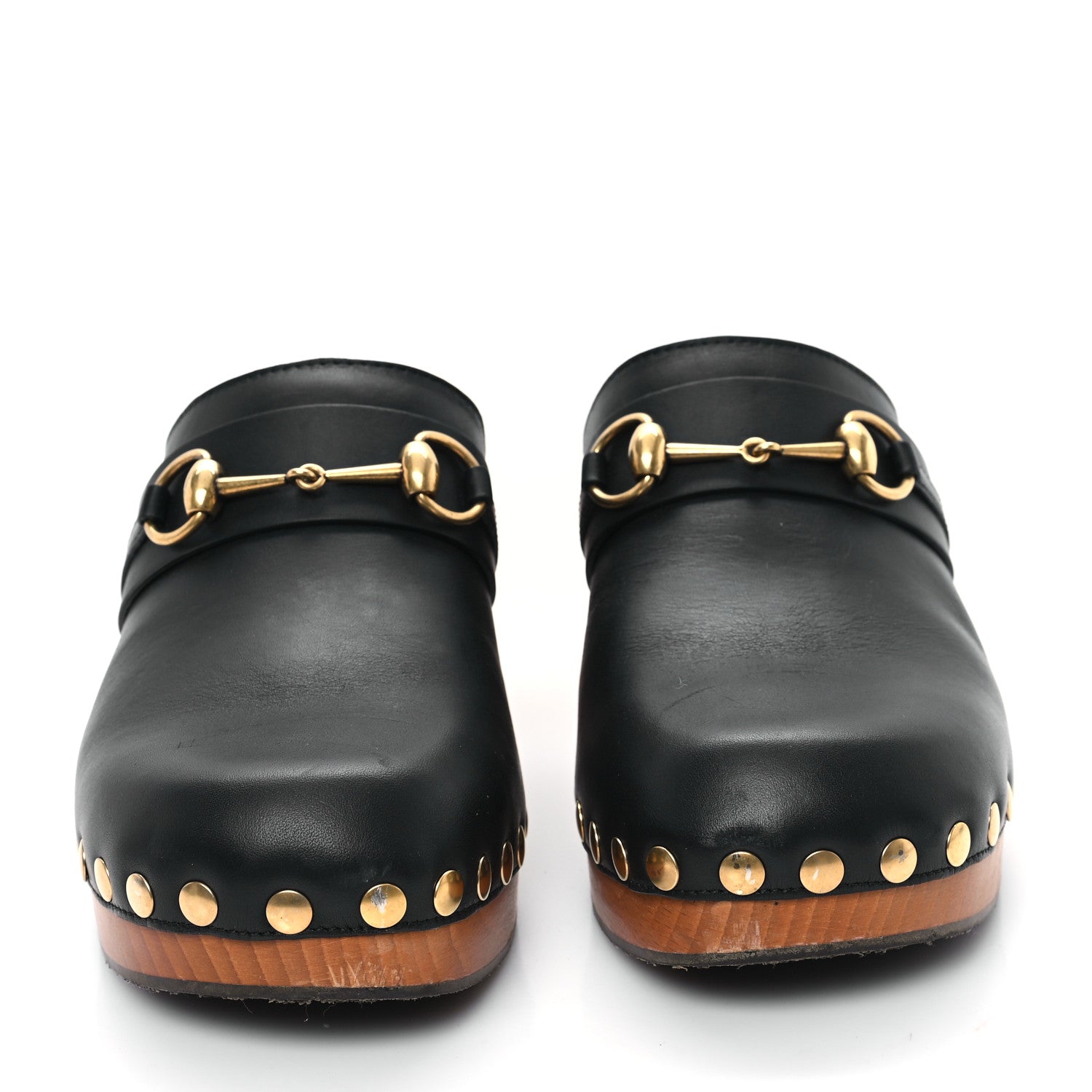 Gucci Calfskin Horsebit Clogs 39.5 Black 3 of 9