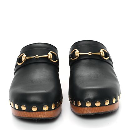 Gucci Calfskin Horsebit Clogs 39.5 Black 3 of 9