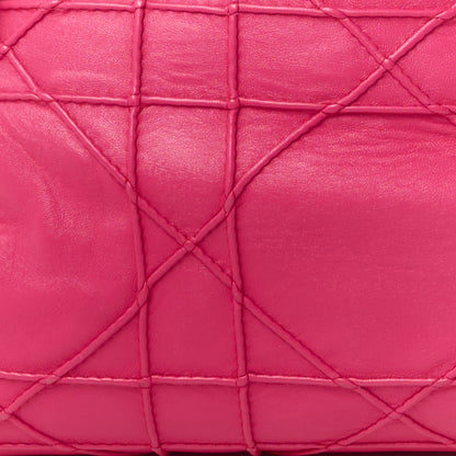 Christian Dior Lambskin Cannage Granville Polochon Fuchsia 12 of 16