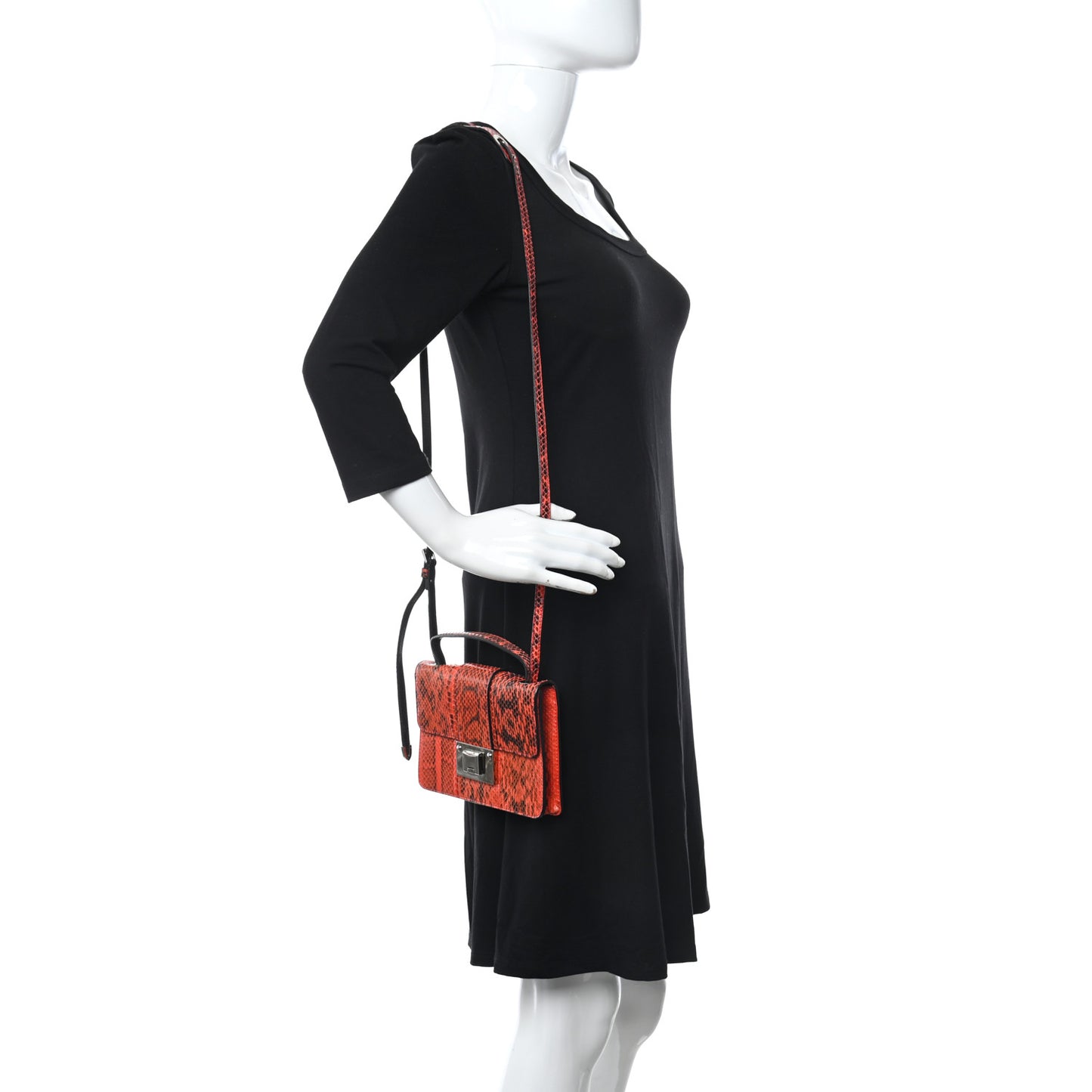 Snakeskin Rebel Crossbody Bag Orange