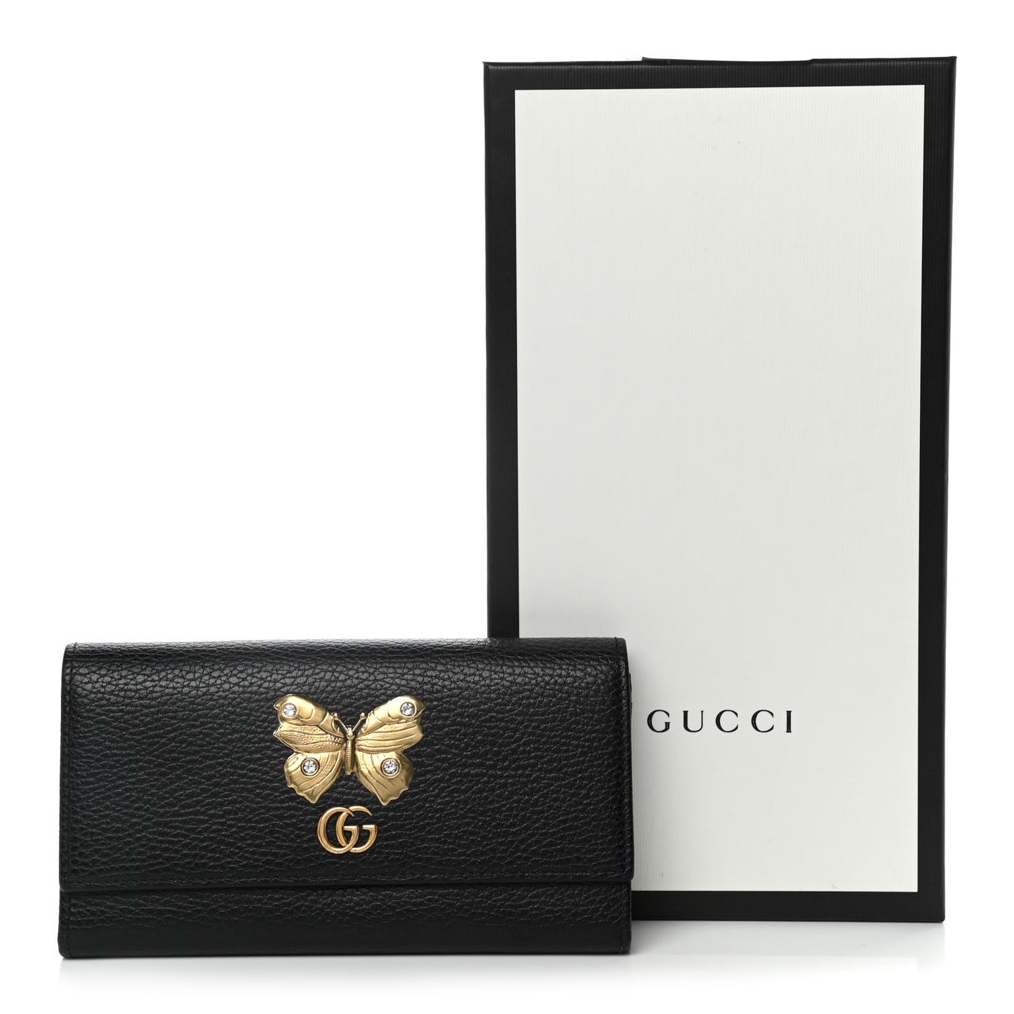 Calfskin Garden Continental Wallet Black
