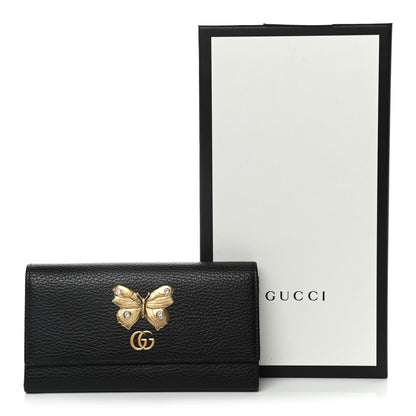 Gucci Calfskin Garden Continental Wallet Black 10 of 10