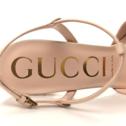 Gucci Malaga Kid Angel T-Strap Platform High Heel Pumps 38.5 Skin Rose 7 of 7