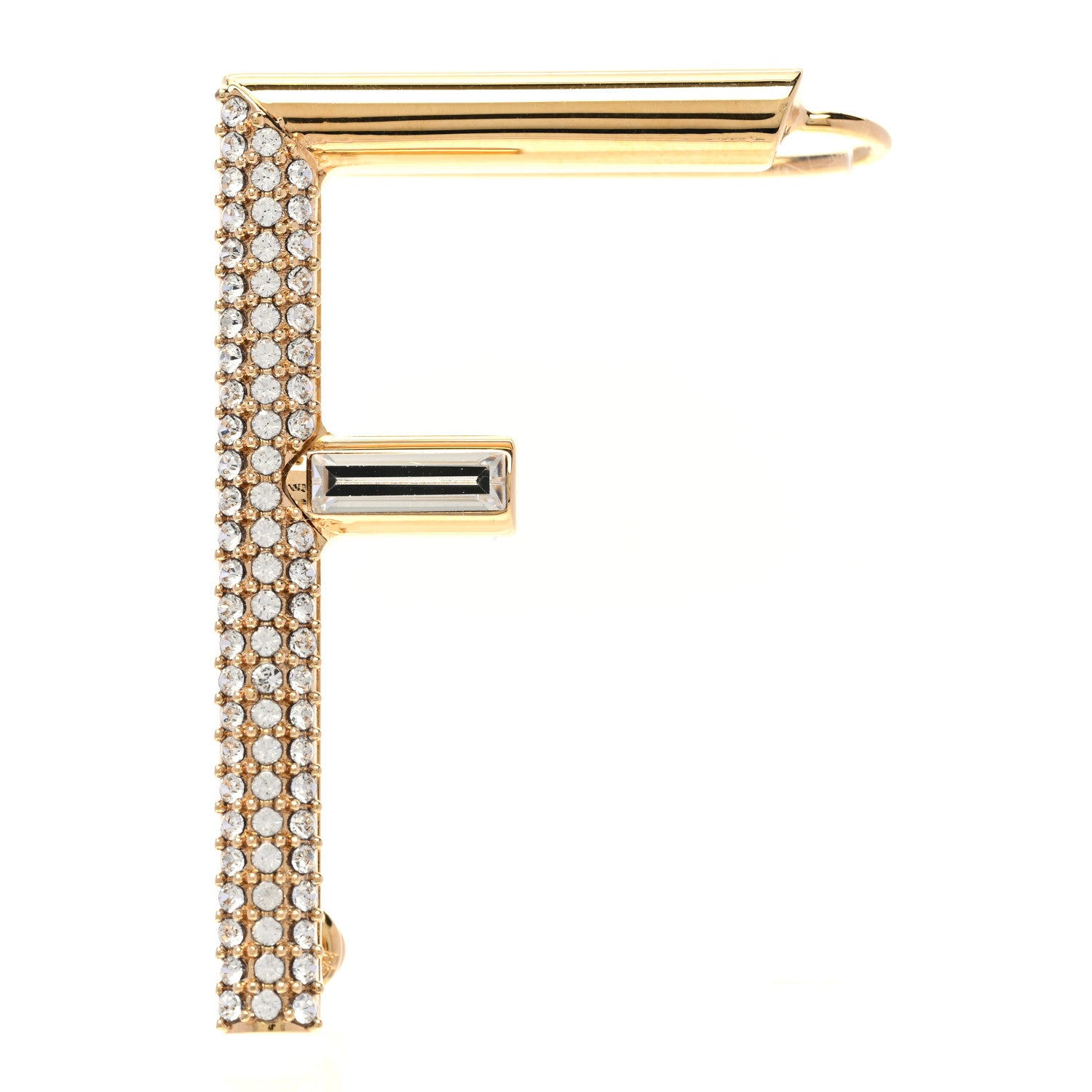 Fendi Metal Crystal First Single Earring 1 of 8