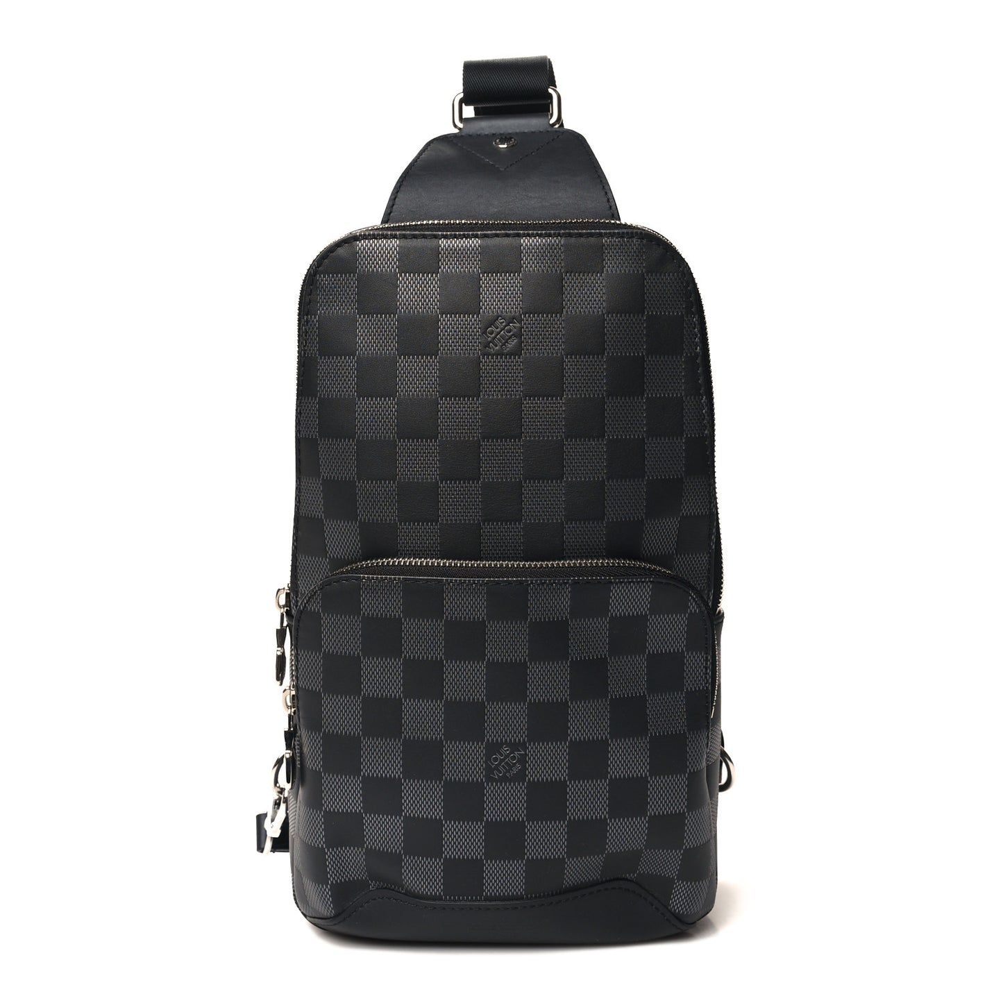Damier Graphite Avenue Sling Bag Onyx Silver