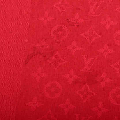 Louis Vuitton Silk Wool Monogram Shawl Pomme D'Amour 7 of 8