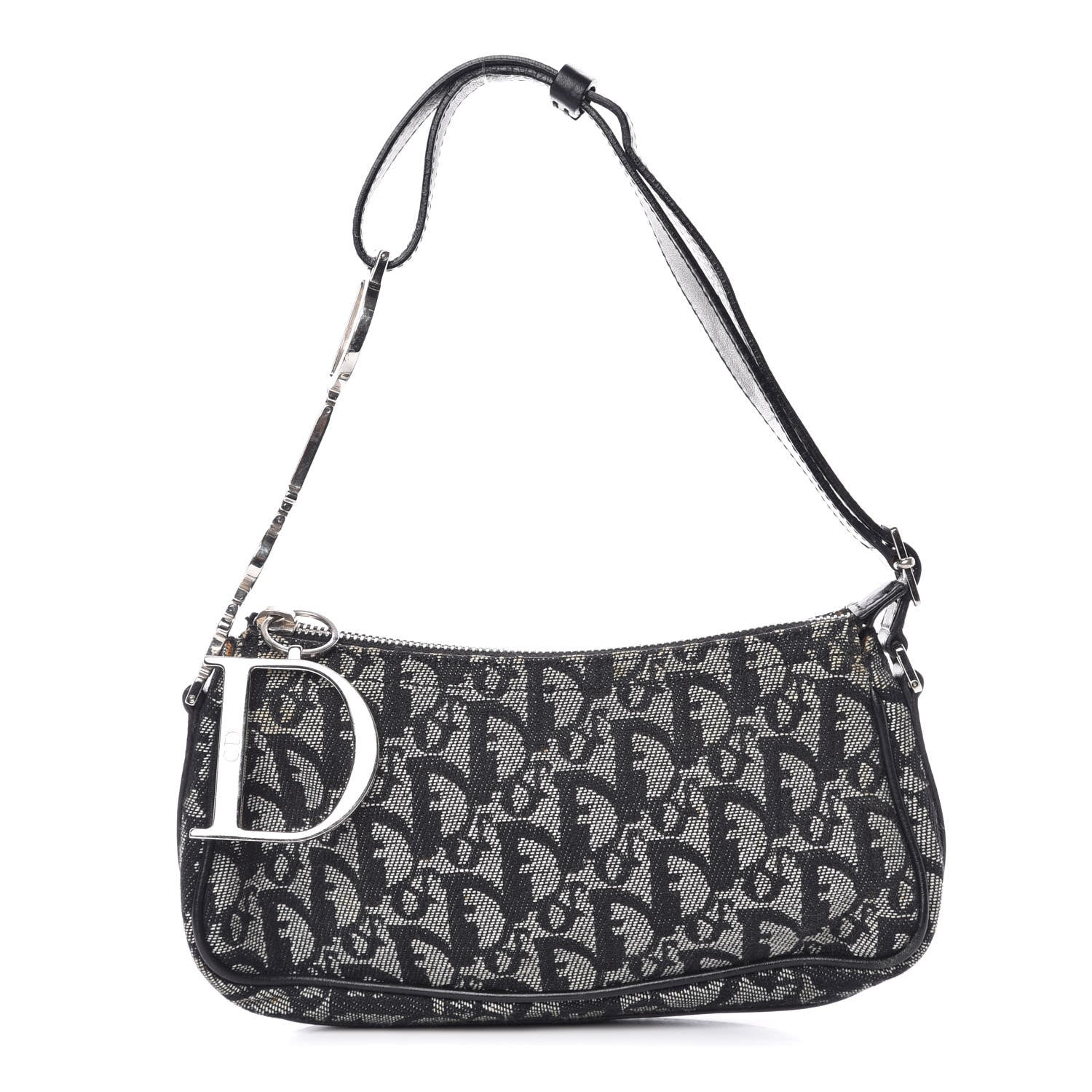 Christian Dior Monogram Shoulder Bag Black 1 of 7