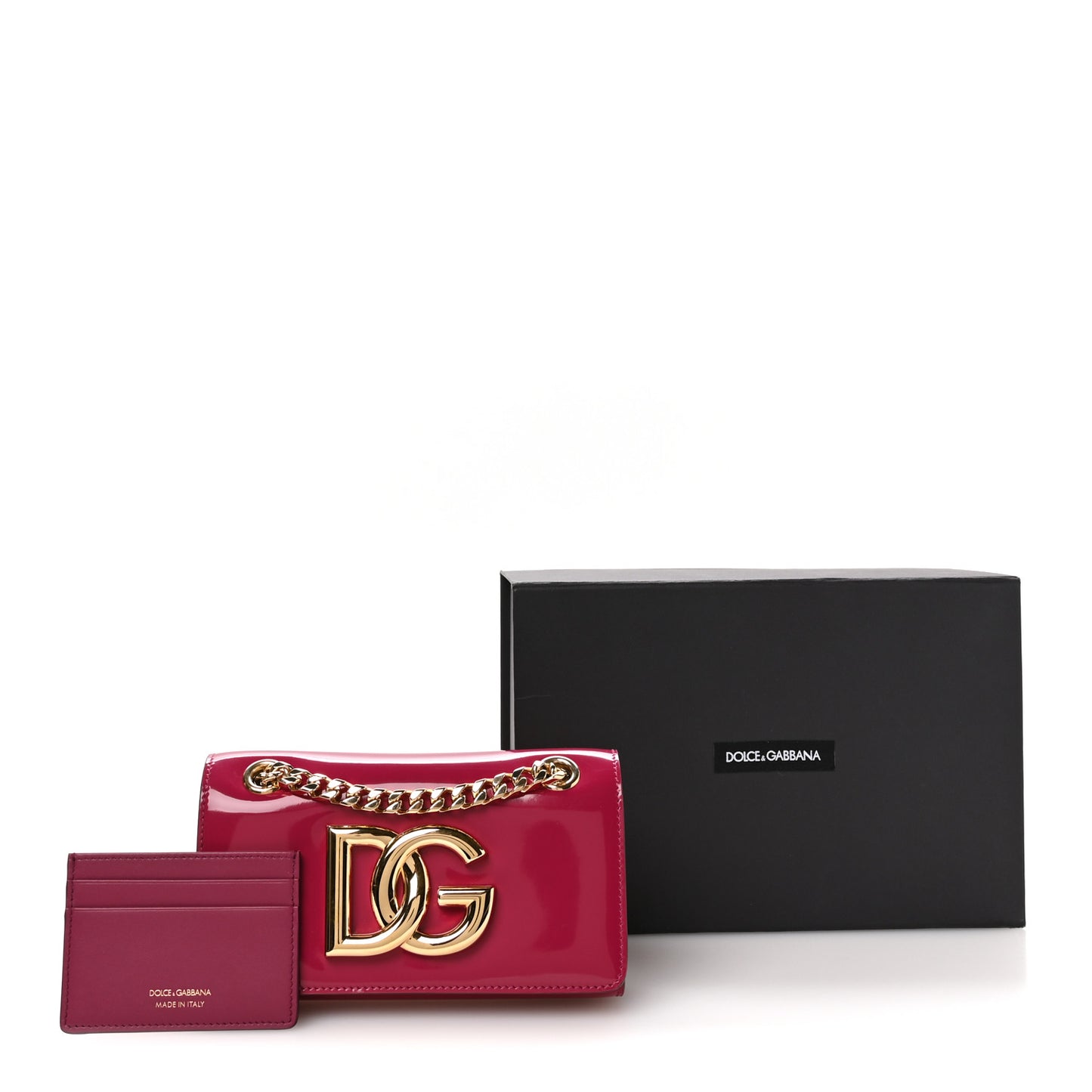 Patent DG Girls Phone Shoulder Bag Ciclamino