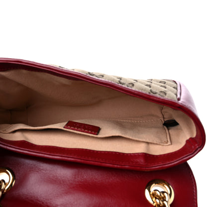 Gucci Monogram Azalea Calfskin Matelasse Diagonal Mini GG Marmont Shoulder Bag Beige Ebony New Cherry Red 5 of 10