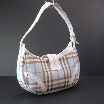 Burberry Bluebell Check Plaid Hobo Blue 3 of 11