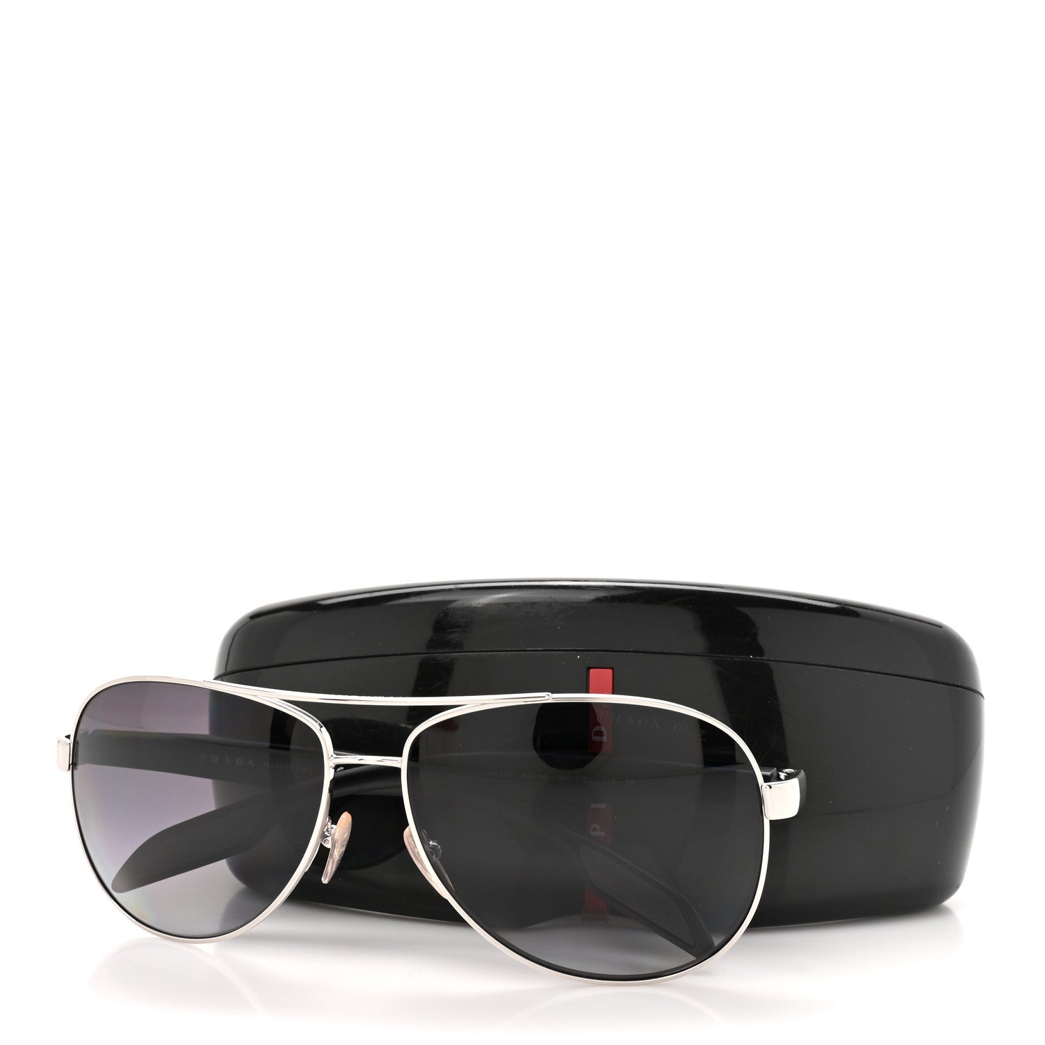 Prada Aviator Sunglasses SPS 53P Black 7 of 7