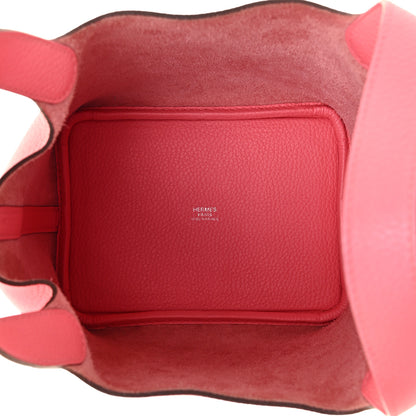 Hermes Taurillon Clemence Picotin Lock 18 PM Rose Lipstick 4 of 10