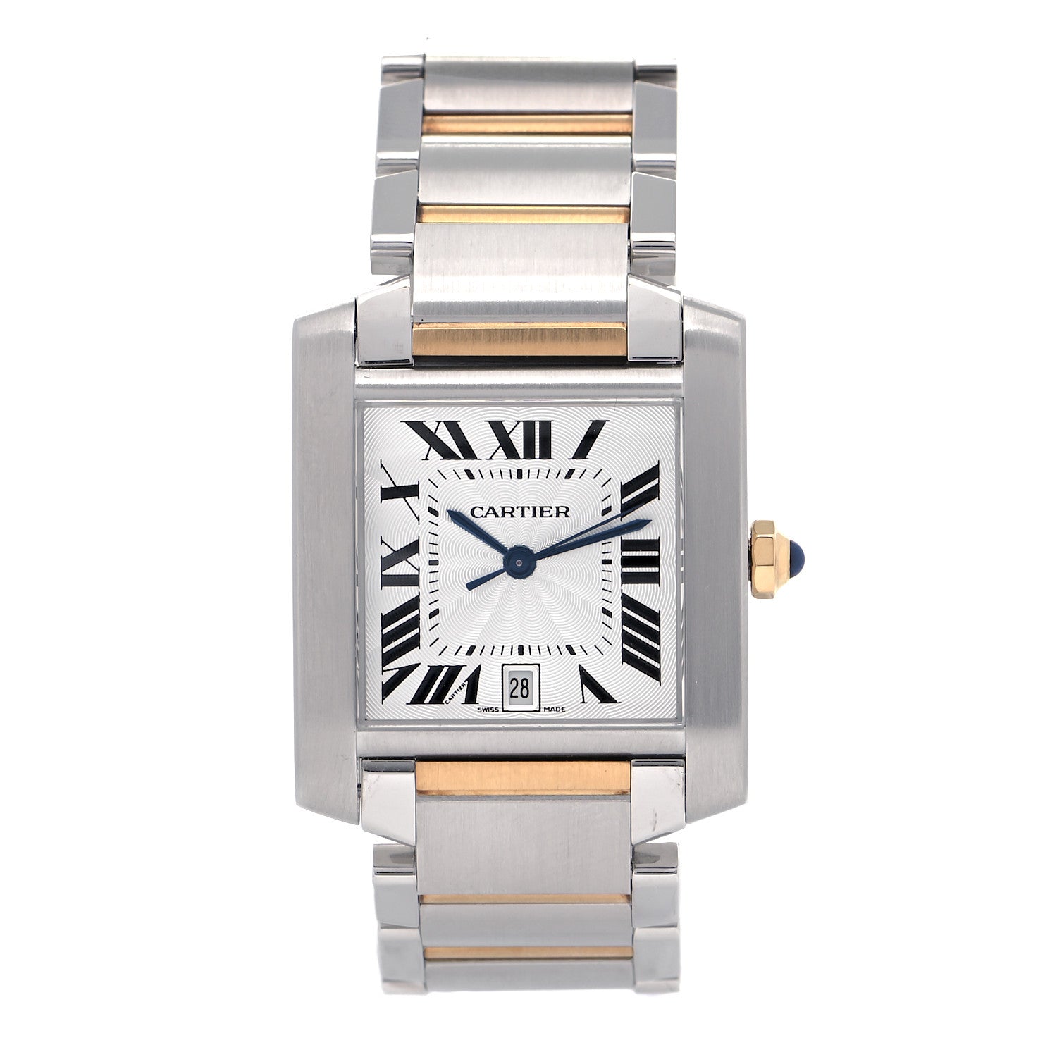 Cartier Stainless Steel 18K Yellow Gold 28mm Tank Francaise Automatic Watch 1 of 4