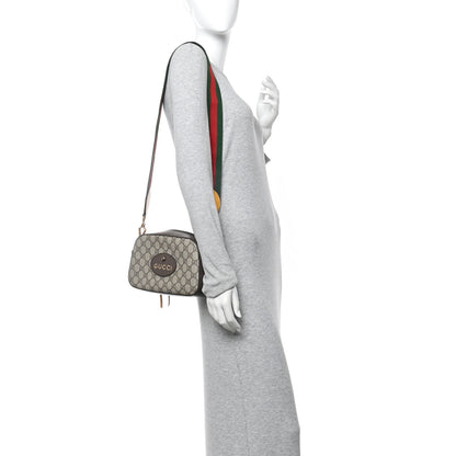 Gucci GG Supreme Monogram Web Neo Vintage Shoulder Bag Beige New Acero Crop 2 of 13