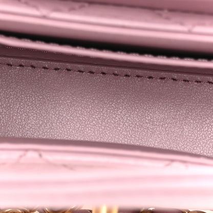 Chanel Shiny Aged Calfskin Quilted Mini Nano Kelly Shopper Pink 5 of 11