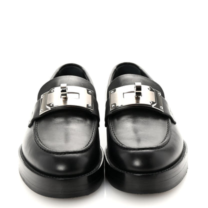 Hermes Calfskin Womens Hot Loafer 36.5 Black 3 of 9