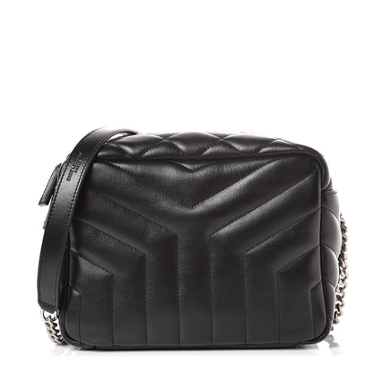 Saint Laurent Calfskin Y Quilted Monogram Small Loulou Bowling Bag Black 1 of 8