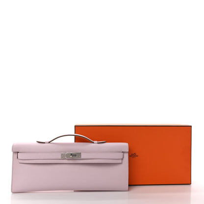 Hermes Swift Kelly Cut Clutch Pochette Mauve Pale 7 of 7