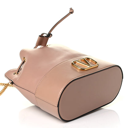 Valentino Garavani Nappa Mini VLogo Signature Chain Bucket Bag Rose Cannelle 3 of 5