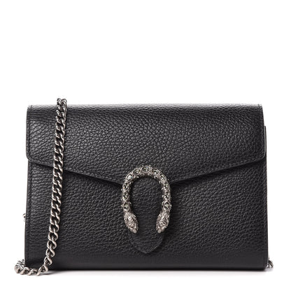 Gucci Calfskin Mini Dionysus Chain Wallet Black 1 of 11