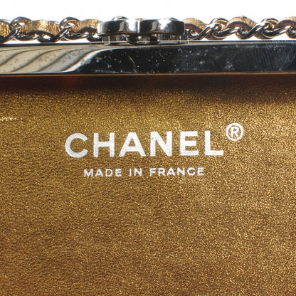 Chanel Crystal Square Quilted Box Clutch Bronze 7 of 8