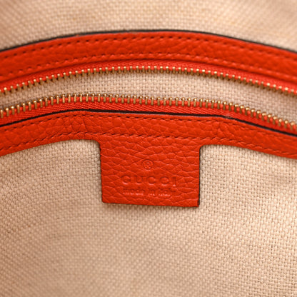 Gucci Pebbled Calfskin Small Soho Top Handle Bag Sun Orange 6 of 13