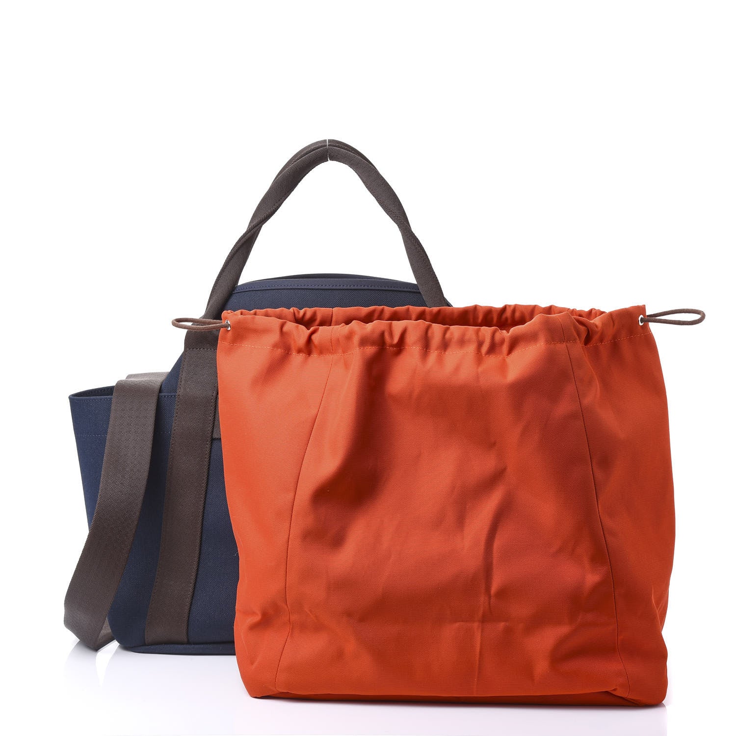 Hermes Toile Sac De Pansage Groom Bleu Navy Feu 12 of 12