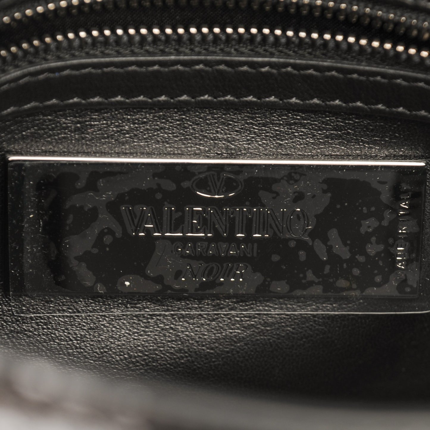 Calfskin Calf Hair Snakeskin Small My Rockstud Frame Bag Black