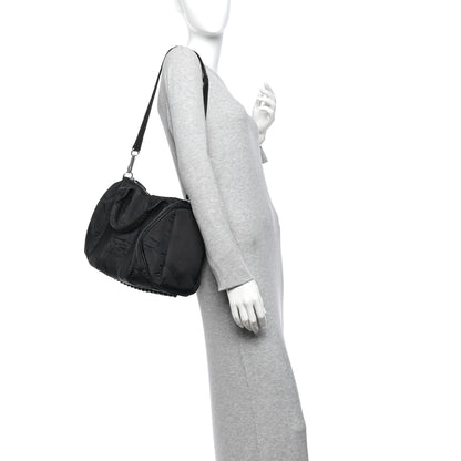 Alexander Wang Nylon Pebbled Lambskin Rocco Nickel Hardware Black 2 of 13