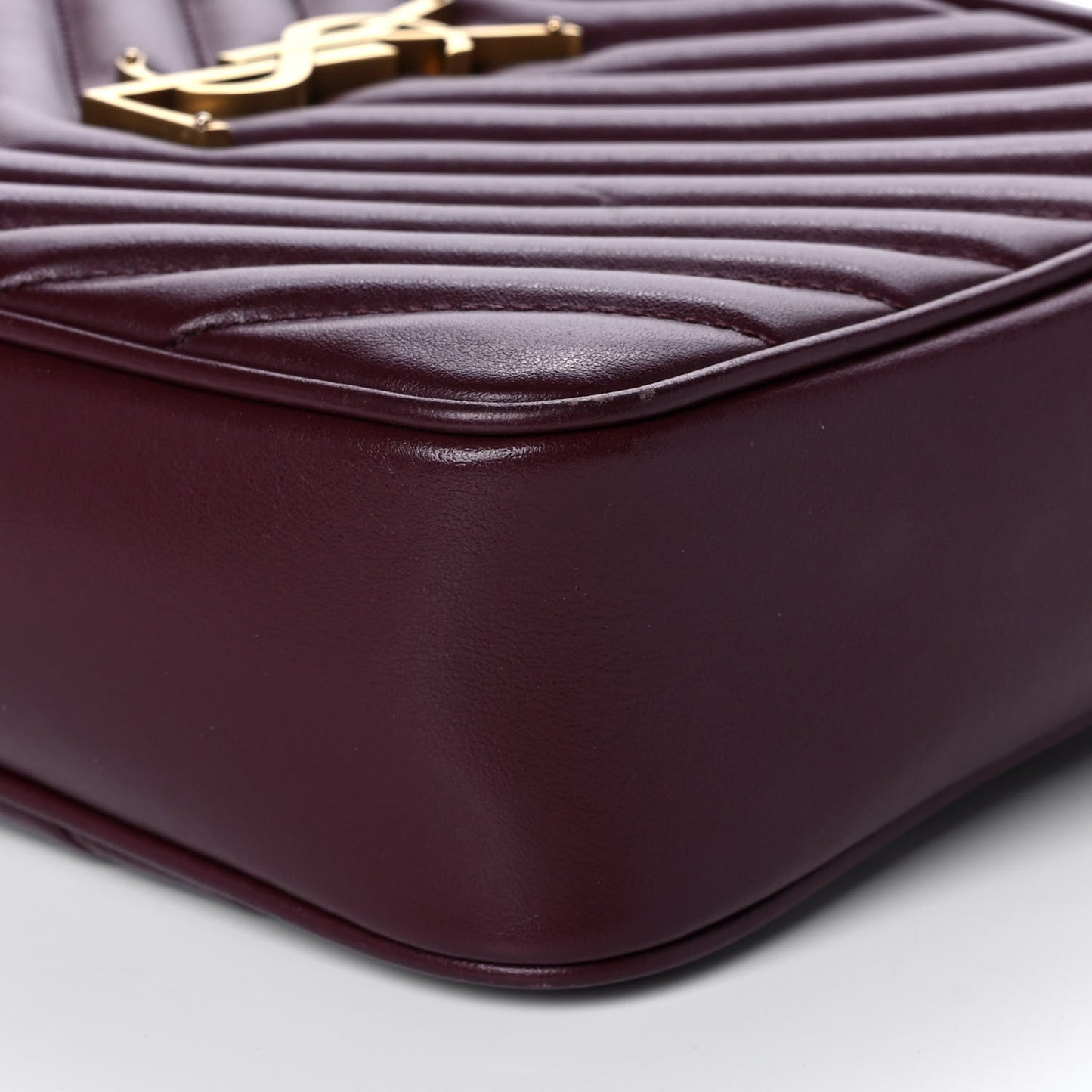 Calfskin Matelasse Monogram Lou Camera Bag Dark Legion Red