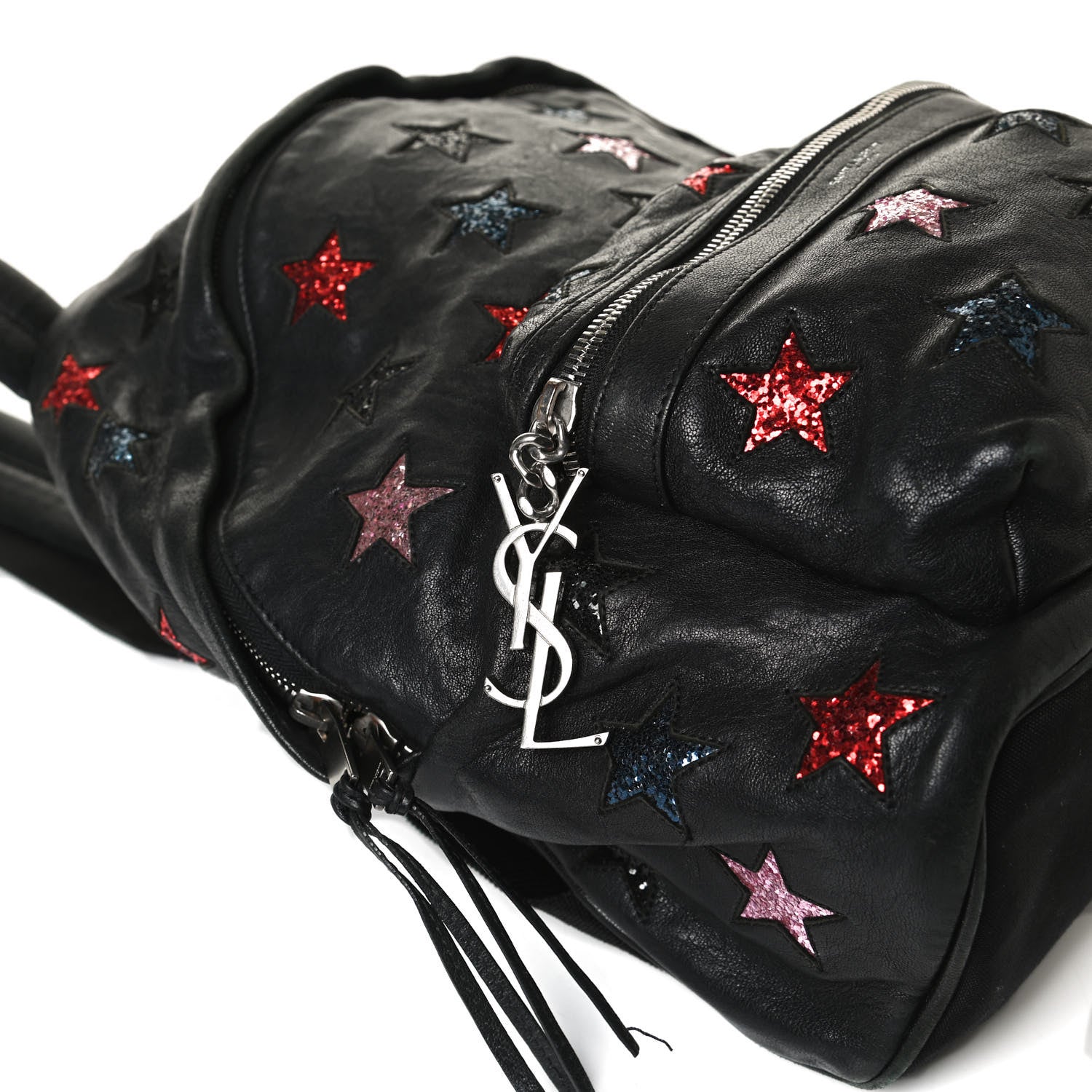 Saint Laurent Lambskin Star Applique Mini City California Backpack Black 18 of 30
