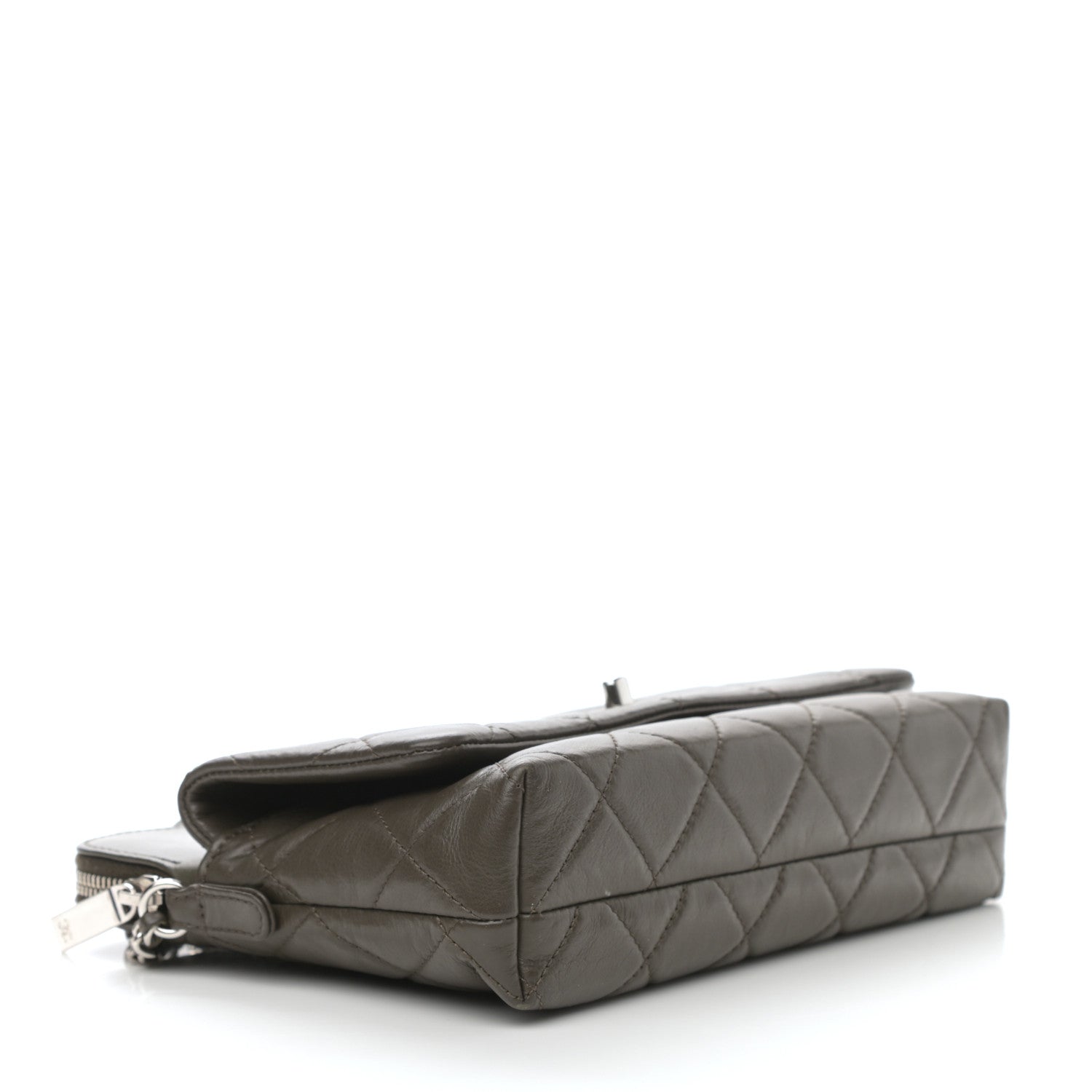 Chanel Lambskin Quilted Crossbody Dark Khaki 4 of 9