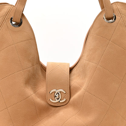 Chanel Grained Nubuck Calfskin Quilted Maxi Shopping Bag Beige 9 of 11